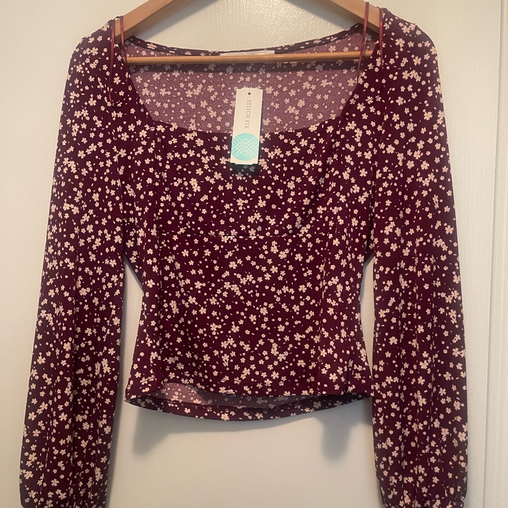 Lush Purple Floral Blouse